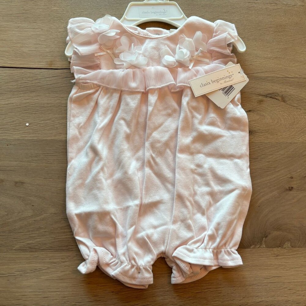 Pink Rosette Onesie